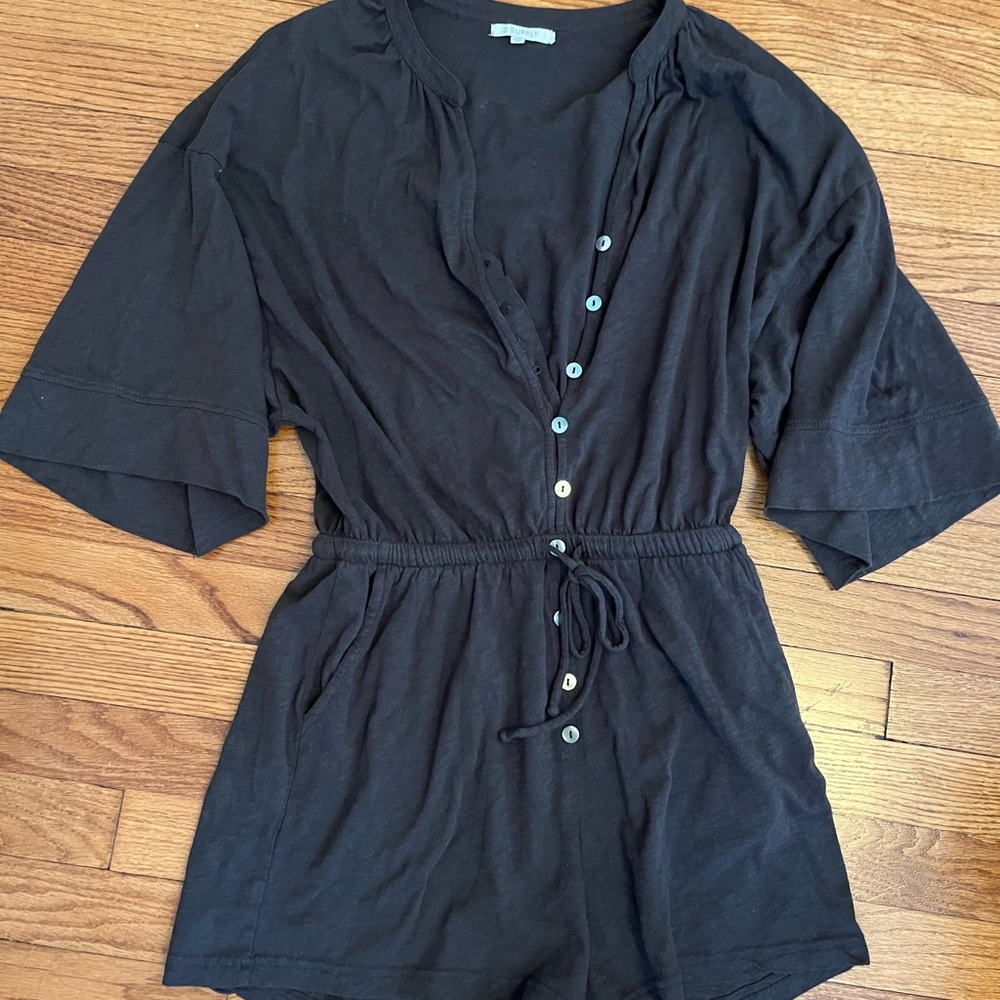 Z Supply Charcoal Button-Up Top